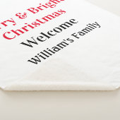 明るいメリークリスマスは家族の名前を歓迎の喜びを追加 シェルパブランケット (3/4)