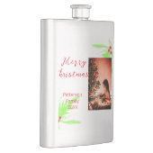 明るいメリークリスマスは家族の名前を歓迎の喜びを追加 フラスク (右)