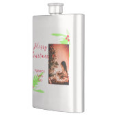 明るいメリークリスマスは家族の名前を歓迎の喜びを追加 フラスク (左)