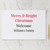 明るいメリークリスマスは家族の名前を歓迎の喜びを追加 ペーパーパッド (インサイチュ)