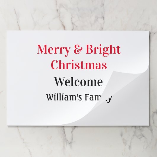 明るいメリークリスマスは家族の名前を歓迎の喜びを追加 ペーパーパッド (折り畳み)