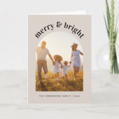 明るいメリークリスマスアーチ写真 シーズンカード (正面)