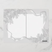 明るいメリークリスマスイエローグリーン 箔シーズンポストカード (裏面)