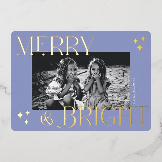 明るいメリークリスマスエレガントの写真 箔シーズンカード