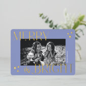 明るいメリークリスマスエレガントの写真 箔シーズンカード (立ち正面)