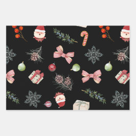 明るいメリークリスマスオーナメント ラッピングペーパーシート