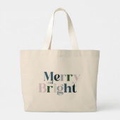 明るいメリークリスマスショッピング ラージトートバッグ (裏面)