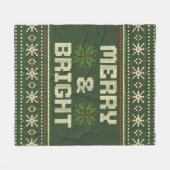 明るいメリークリスマスセーター北欧ニット フリースブランケット (正面(横))