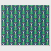 明るいメリークリスマスツリーラッピング紙 ラッピングペーパー (フラット)