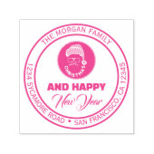 明るいメリークリスマスパーティー差出人住所 セルフインキングスタンプ (デザイン)