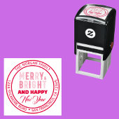 明るいメリークリスマスパーティー差出人住所 セルフインキングスタンプ