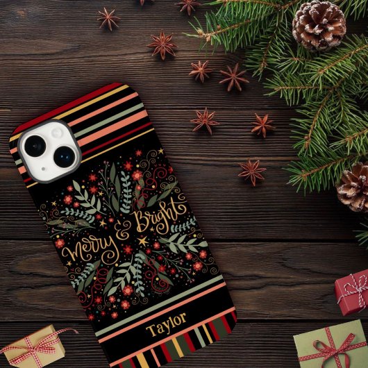 明るいメリークリスマスフェスティバルインスピリシティ名 Case-Mate iPhoneケース