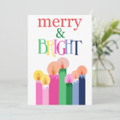 明るいメリークリスマスフォトカード シーズンカード (スタンド正面)