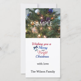 明るいメリークリスマスフォトカード シーズンカード