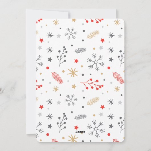 明るいメリークリスマスフォトクリスマスエレメントHo シーズンカード (裏面)