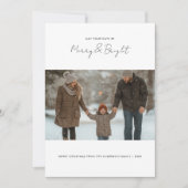 明るいメリークリスマスフォト低価格 シーズンカード (正面)