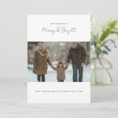 明るいメリークリスマスフォト低価格 シーズンカード (スタンド正面)