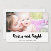 明るいメリークリスマスモダンの写真 シーズンカード (正面)