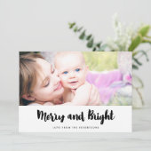 明るいメリークリスマスモダンの写真 シーズンカード (スタンド正面)