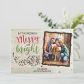 明るいメリークリスマスライトのフォトカード シーズンカード (スタンド正面)