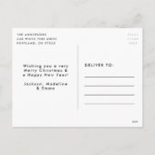 明るいメリークリスマスライトの写真なし シーズンポストカード (裏面)