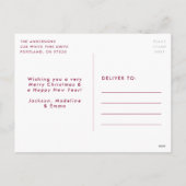 明るいメリークリスマスライトの写真なし シーズンポストカード (裏面)