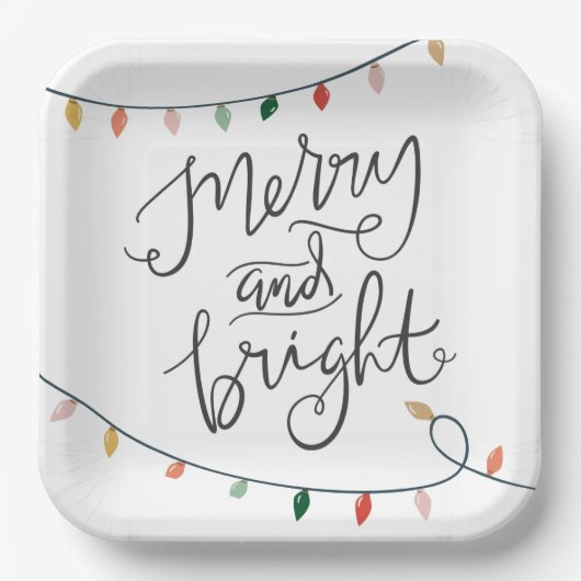 明るいメリークリスマスライトフェスティバル ペーパープレート (正面)