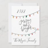 明るいメリークリスマスライト4枚の写真 シーズンカード (正面)