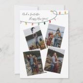 明るいメリークリスマスライト4枚の写真 シーズンカード (裏面)