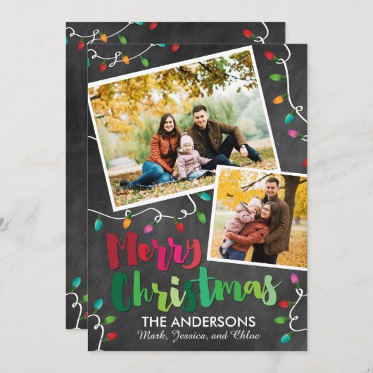 明るいメリークリスマスライト シーズンカード (正面/裏面)