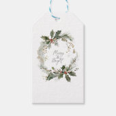 明るいメリークリスマスリースギフトラベル ギフトタグ (正面)