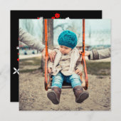 明るいメリークリスマスリースフォトフラットカード シーズンカード (正面/裏面)