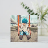 明るいメリークリスマスリースフォトフラットカード シーズンカード (スタンド正面)