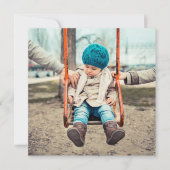 明るいメリークリスマスリースフォトフラットカード シーズンカード (正面)