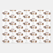 明るいメリークリスマス写真キャンディケインレッド白 ラッピングペーパーシート (正面)