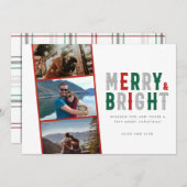 明るいメリークリスマス写真新婚カップル シーズンカード (正面/裏面)