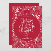 明るいメリークリスマス シーズンカード (正面/裏面)