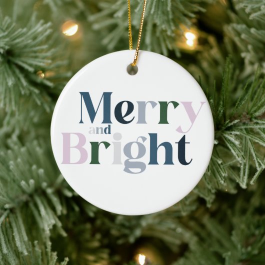 明るいメリークリスマス セラミックオーナメント (ツリー)
