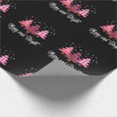 明るいメリークリスマス・パジャマ・レオパード一家 ラッピングペーパー (角)