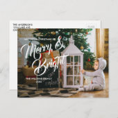明るいメリークリスマス・ホリデー写真はがき シーズンポストカード (正面/裏面)