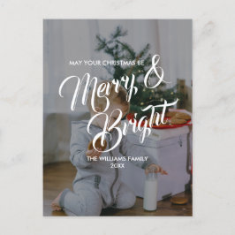 明るいメリークリスマス・ホリデー写真はがき シーズンポストカード
