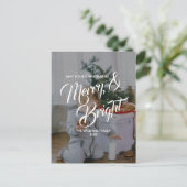 明るいメリークリスマス・ホリデー写真はがき シーズンポストカード (スタンド正面)