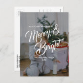 明るいメリークリスマス・ホリデー写真はがき シーズンポストカード (正面/裏面)