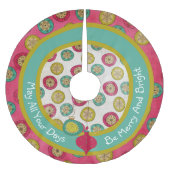 明るいメリークリスマス・ホリデー・ツリー・スカート ブラッシュドポリエステルツリースカート (正面)