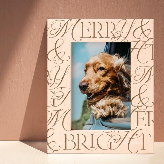 明るいメリークリスマス レーザー彫刻フレーム