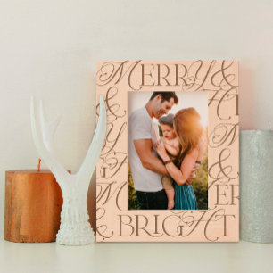 明るいメリークリスマス レーザー彫刻フレーム