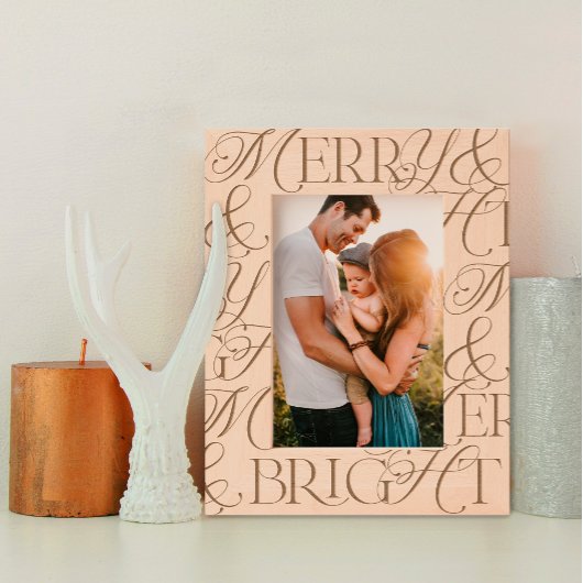 明るいメリークリスマス レーザー彫刻フレーム
