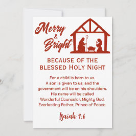 明るいメリークリスマス・出生の赤い台本 シーズンカード