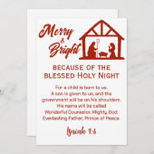 明るいメリークリスマス・出生の赤い台本 シーズンカード (正面/裏面)