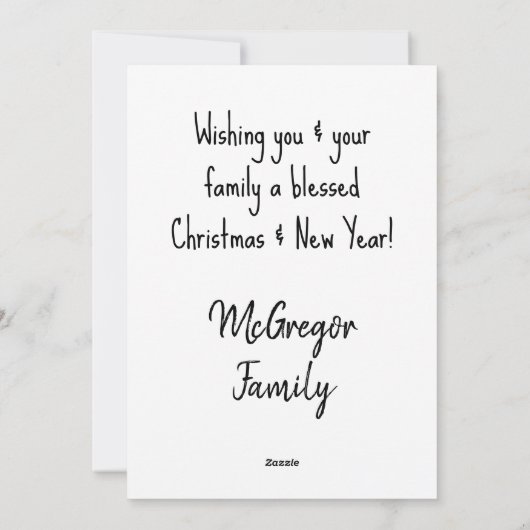 明るいメリークリスマス・出生の黒台本 シーズンカード (裏面)